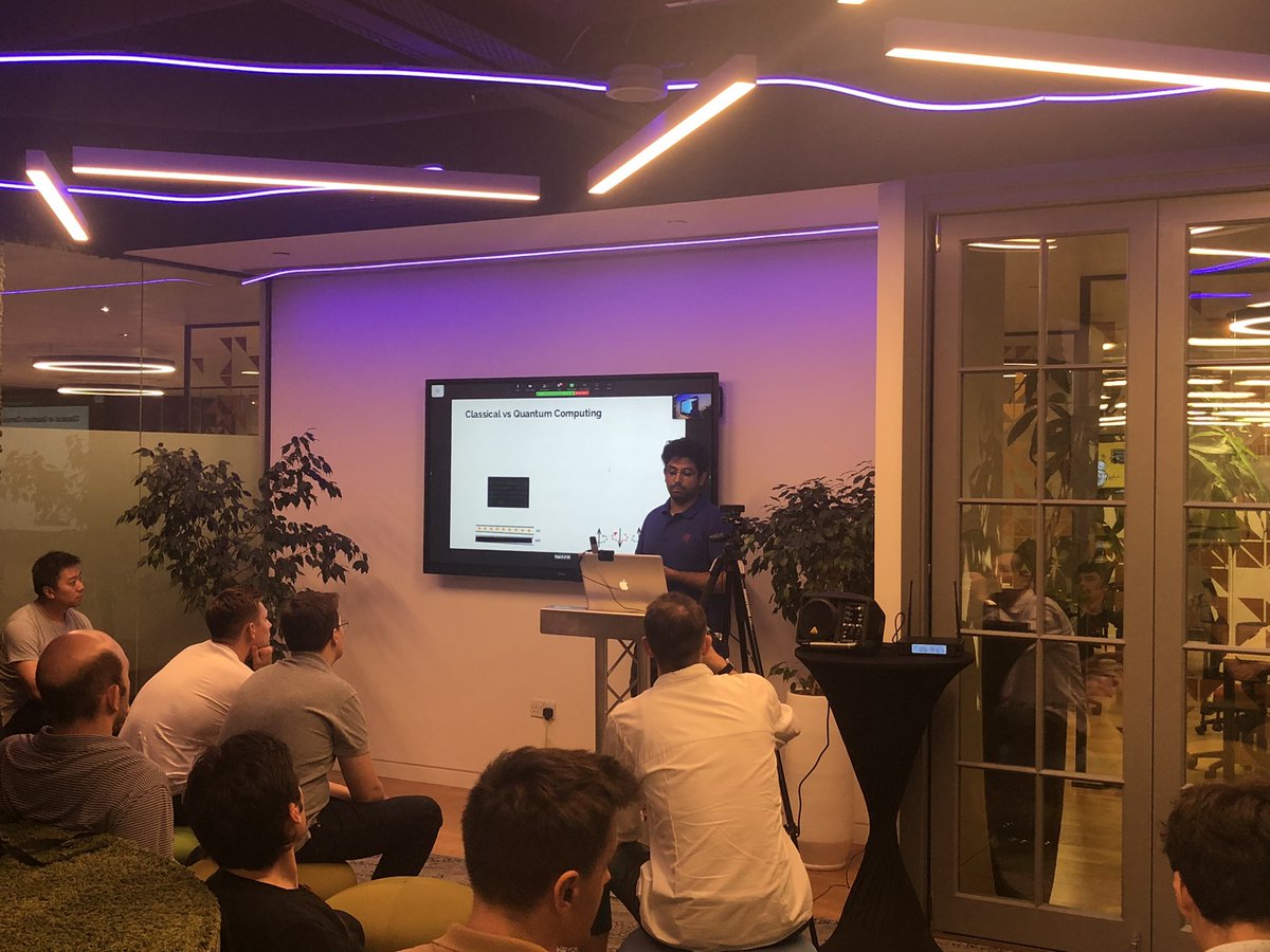 Adithya Sireesh of <a href="/imperialcollege/">Imperial College London</a> is introducing #QuantumComputing at a <a href="/hudson_thames/">Hudson & Thames</a> and <a href="/thalesians/">The Thalesians</a> event at #level39