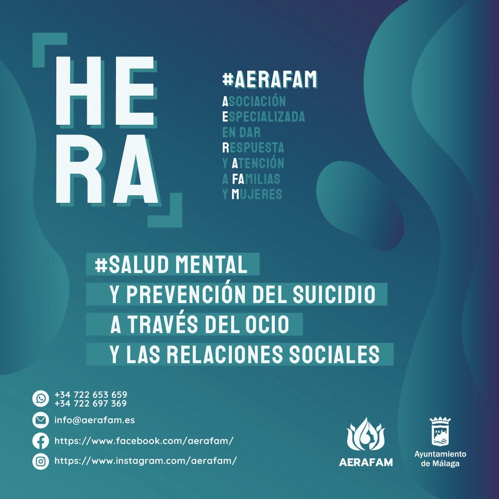 aerafam's tweet photo. ¿Conocéis nuestro nuevo #proyectoHera? 
Nace para la prevención del #suicidio y  mejora de la #saludmental a través de actividades de concienciación y ocio.
Gracias a @malaga por hacerlo posible🤗
No termina aquí 🧵👇🏾!!!! https://t.co/TRbJCYd1Dr