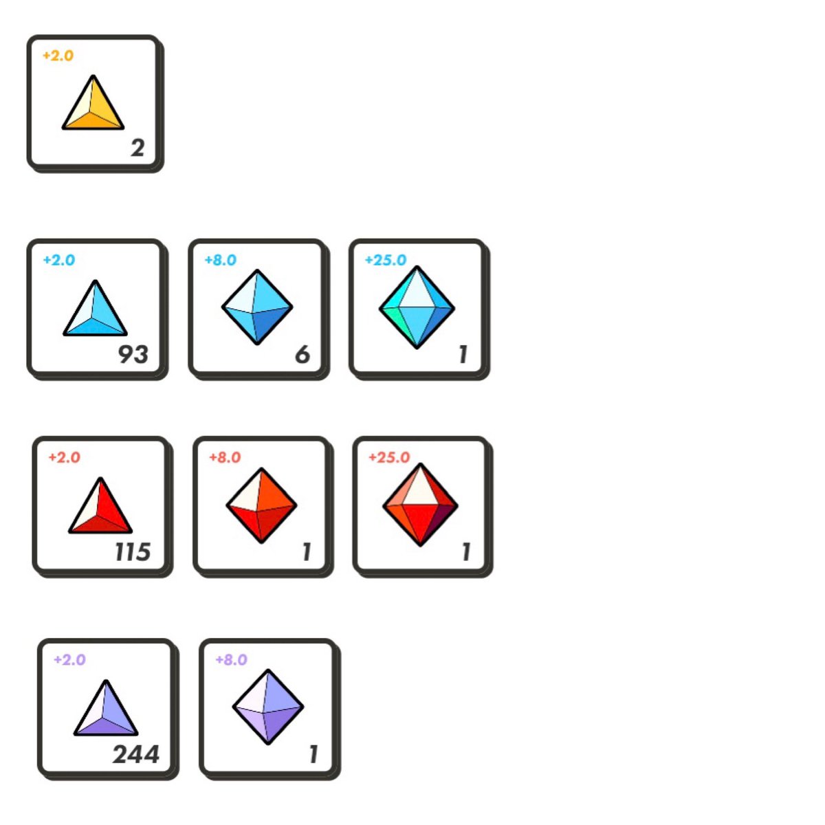 KuritoSensei's tweet photo. 🤩Wow, gem count is increasing so fast now. Got 6xLv1 COM Gems + 2xLv2 Luck gems today. It’s a long term project, but it finally pays out. Road To Lv4 now!
.
Play the game as it is intended to be played, and then enjoy my friends. #BurnToRun https://t.co/TgeI3V2VKk