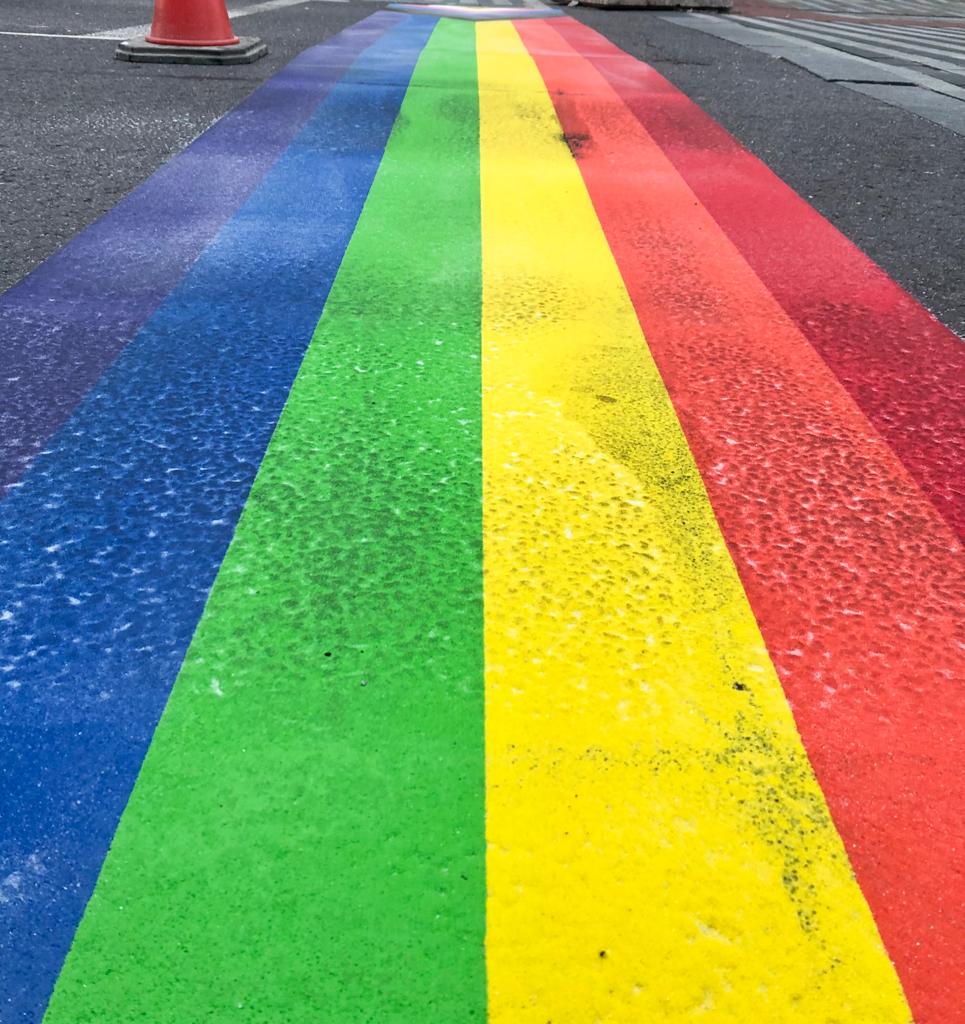 CorkLGBTweek's tweet photo. Pride in Cork tonight :  Rebel City, Rainbow City, now with Rainbow Crossings ! 🌈 🏳️‍🌈Delighted to partner with @corkpride to make this happen , with support of @corkcitycouncil . #RainbowCrossingsCork #TogetherAndProud https://t.co/EGUes1iUeq