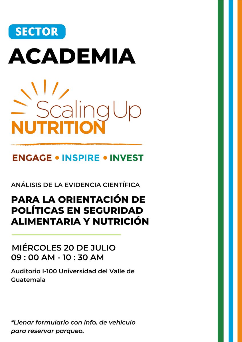 No te olvides mañana del Foro del @sun_movement, con @incap_nutricion y <a href="/wuqukawoq/">Maya Health Alliance</a> estaremos compartiendo perspectivas de las acciones necesarias para acatar la malnutrición en Guatemala. También discutiremos acciones políticas con @sesan_guatemala y @magaguatemala. 9AM en la UVG