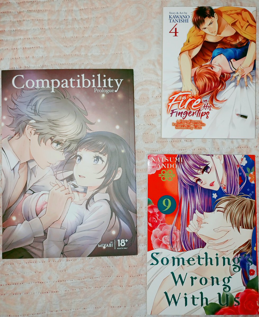 eroticaprincess's tweet photo. My @rightstufanime July haul is here! 🙌

#Compatibility Prologue 
#FireInHisFingertips Volume 4
#GoldenJapanesque Volumes 1-5 https://t.co/NbqUJBZG4q