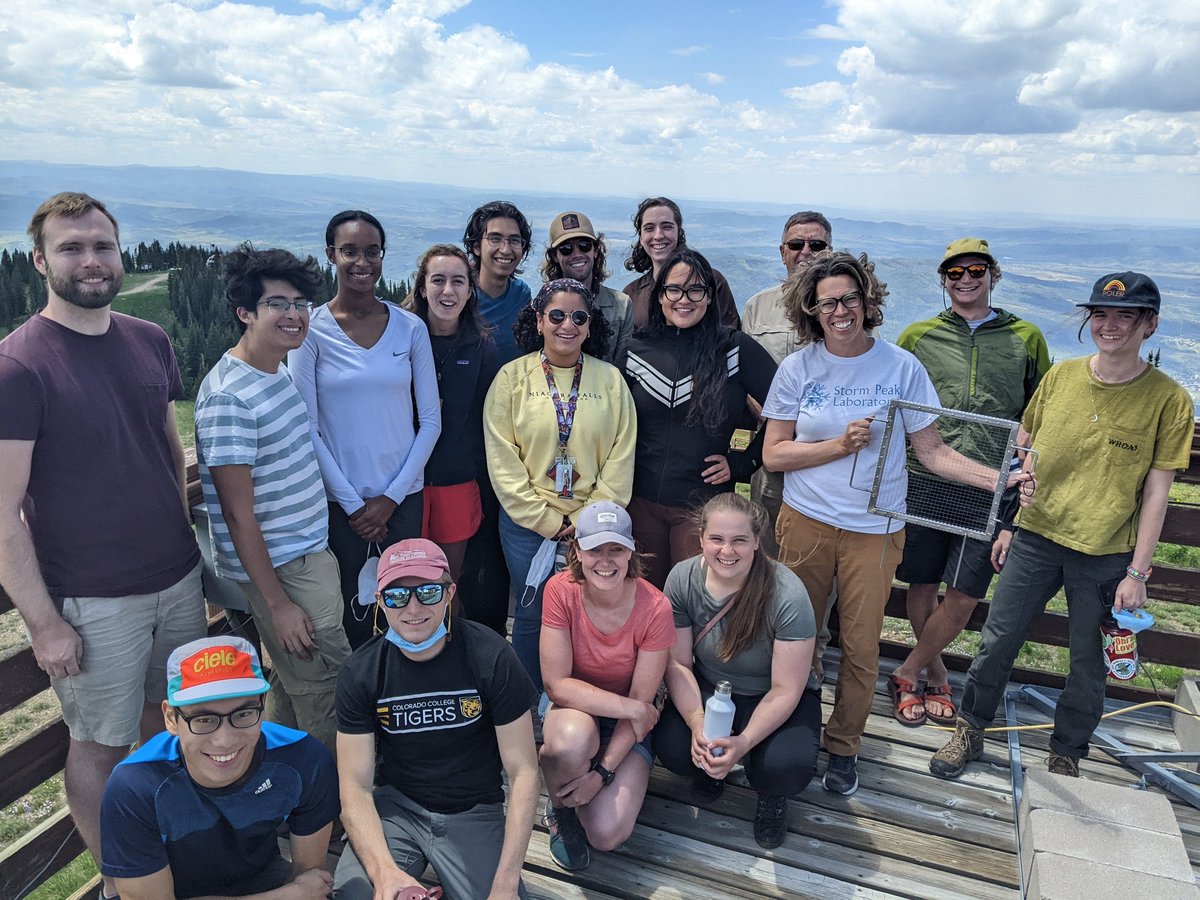 ProfessorPowder's tweet photo. A day with our @UUtah @UofUATMOS Research Experiences for Undergraduates students at Storm Peak Lab.  Led by @HART_UofU.  #NSFfunded https://t.co/PwW5xK8dxs