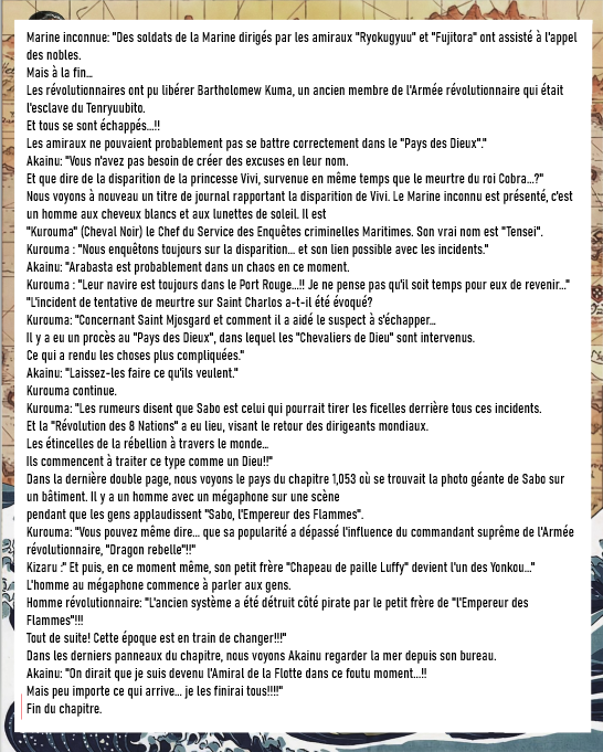 OPspoiler_'s tweet photo. #ONEPIECE1054 Spoils V2

🚨 Résumé du chapitre à l'arrache https://t.co/Iyzyj7xy9O
