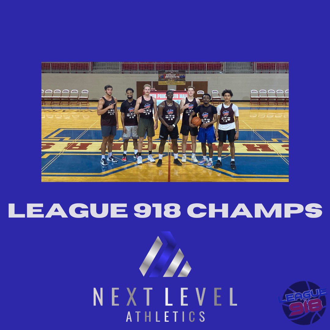 League918's tweet photo. League Champs @NLA_OK 

Mvp of the last night @BriceKamron11 

@TezohnTaft 

Thank you @TMC_Basketball1 for being a great host. 

Thank you @JohnnyDashMedia @CherokeeNation @TheBlitz1170 @2dawgsR @1KMedia_ @NLA_OK @raisingcanes for everything you guys contributed. #918 https://t.co/ZVn7chSN6l