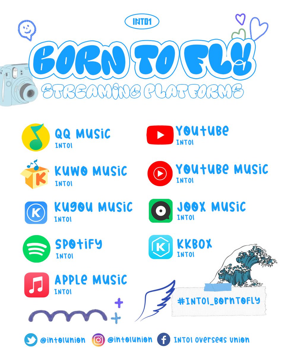 INTO1 Born to Fly 💭
Streaming Platforms 🎶

🗓 20th July 2022
🕒 12pm (GMT +8)
🔗 INTO1 YouTube Channel
Goals : 1 Million Views on YouTube

#INTO1_BornToFly
