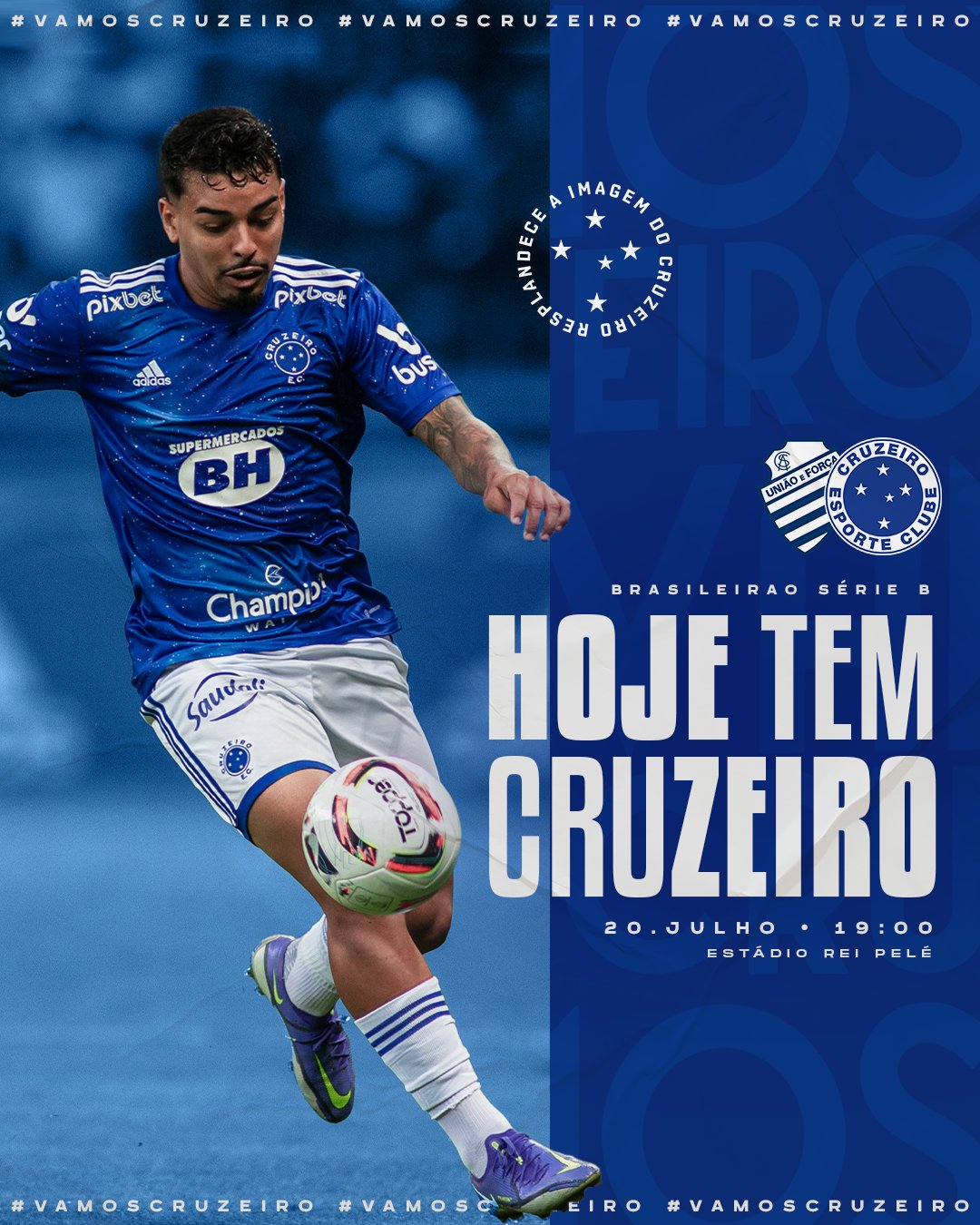 Cruzeiro 🦊 on X: HOJE TEM CRUZEIRO!!!!! 🦊💙 No último jogo do primeiro  turno, vamos em busca de nos isolar ainda mais na liderança! #CSAxCRU