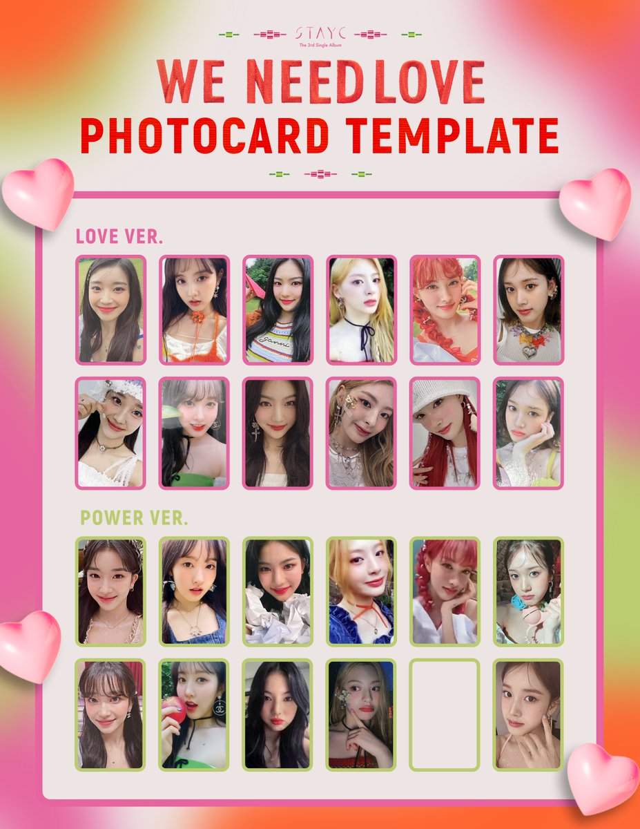 STAYC: WE NEED LOVE PHOTOCARD TEMPLATE 스테이씨 포카 리스트 수민
