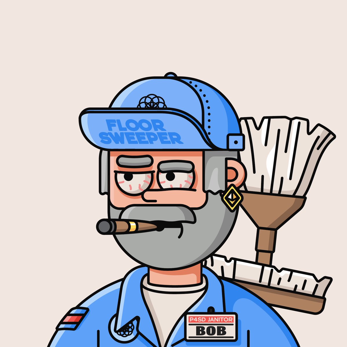 We’ve also got to shoutout the OG Janitor <a href="/P4SDJanitor/">Bob the Janitor | P4SD Lab Staff</a> . Bob was mopping up nuclear spills across the lab way back before the Clinical Trials had begun. A little PFP for your service 🙏🧪🧹
