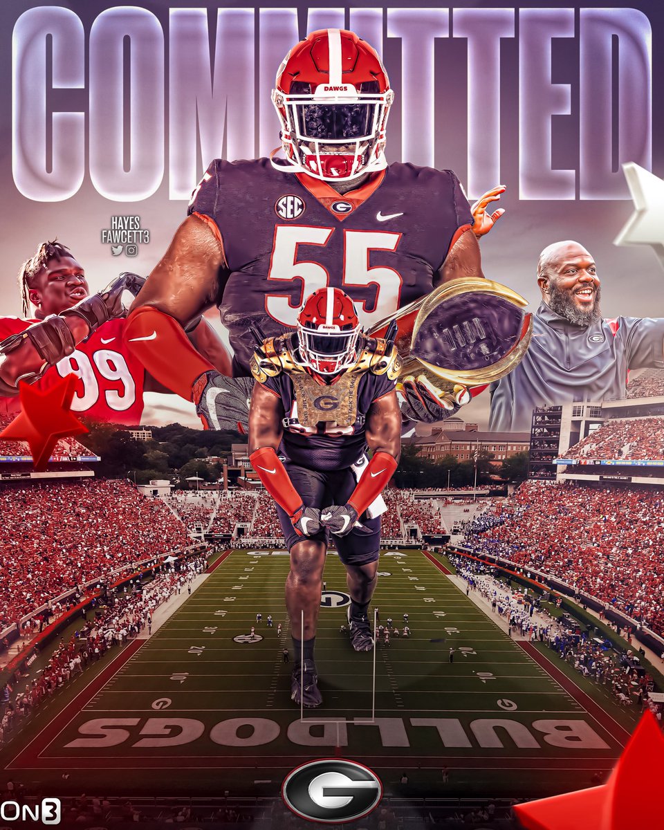 Hayesfawcett3's tweet photo. BREAKING: Four-Star DL Jamaal “Jah” Jarrett has Committed to Georgia!

The 6’5 365 DL from Greensboro, NC chose the Bulldogs over North Carolina and Auburn.

More Here (FREE): https://t.co/tqX6VPN1e3 https://t.co/BTQGsnuyNS