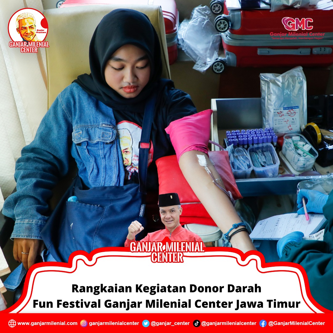 ganjar_center's tweet photo. Milenial Dorong Donor Darah sebagai bentuk keperdulian terhadap Kesehatan Masyarakat. Donor Darah juga ada loh di acara Fun Festival Ganjar Milenial Center Jawa Timur

#ganjarmilenialcenter
#funvestival
#rakyatpilihganjar
#milenialpilihganjar
#ganjarpresiden2024 https://t.co/wawFvSvWZR