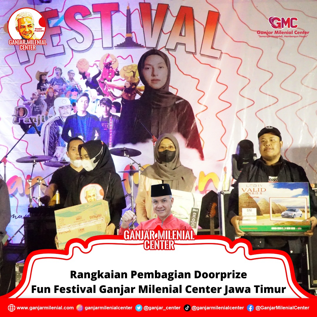 ganjar_center's tweet photo. Pembagian Doorprize kapada Masyarakat dan Milenial pada Acara Fun Festival Ganjar Milenial Center Jawa Timur. Milenial Kreatif siap jadi bagian relawan Ayah Ganjar Pranowo

#ganjarmilenialcenter
#funvestival
#rakyatpilihganjar
#milenialpilihganjar
#ganjarpresiden2024 https://t.co/5ymiwCawUg