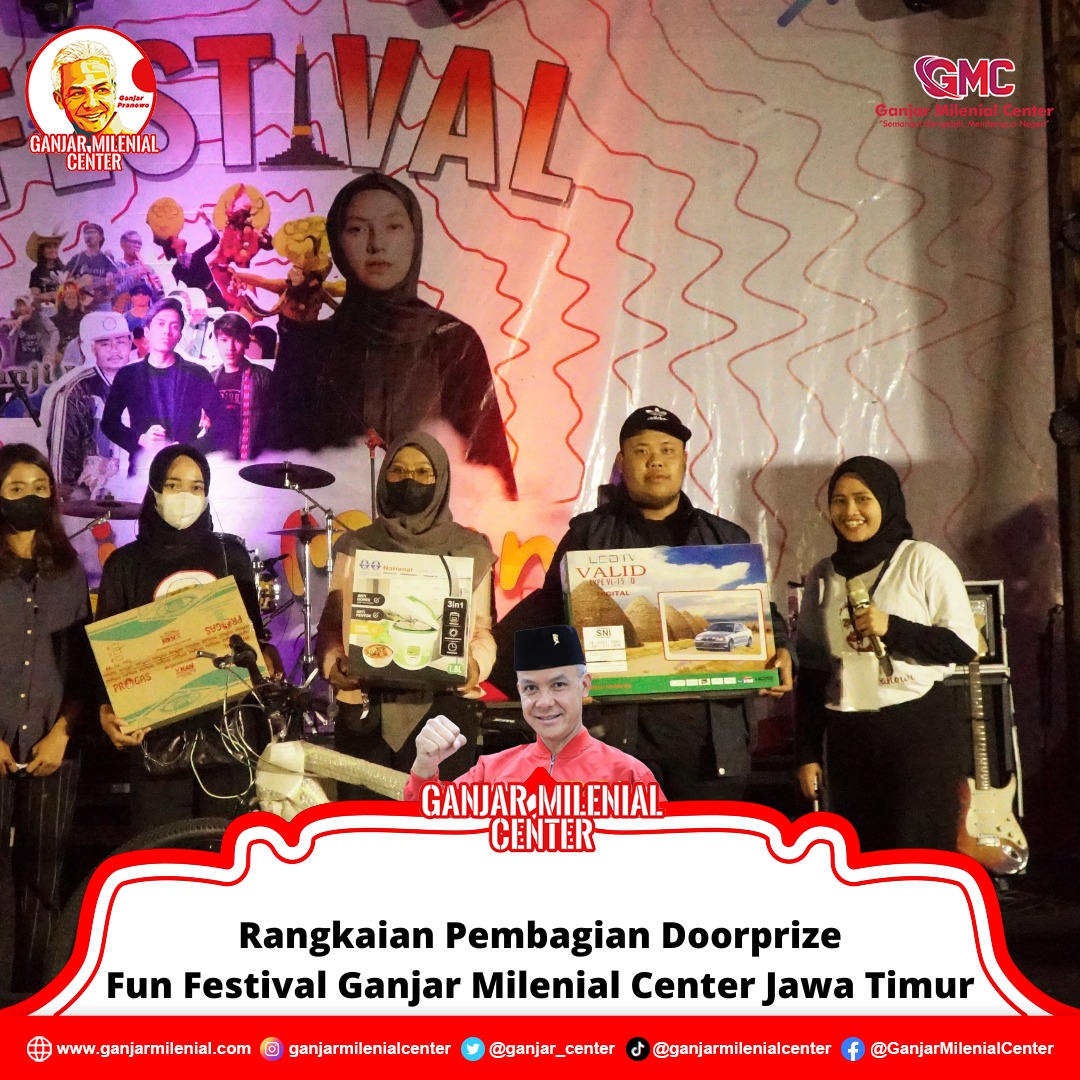 ganjar_center's tweet photo. Pembagian Doorprize kapada Masyarakat dan Milenial pada Acara Fun Festival Ganjar Milenial Center Jawa Timur. Milenial Kreatif siap jadi bagian relawan Ayah Ganjar Pranowo

#ganjarmilenialcenter
#funvestival
#rakyatpilihganjar
#milenialpilihganjar
#ganjarpresiden2024 https://t.co/5ymiwCawUg