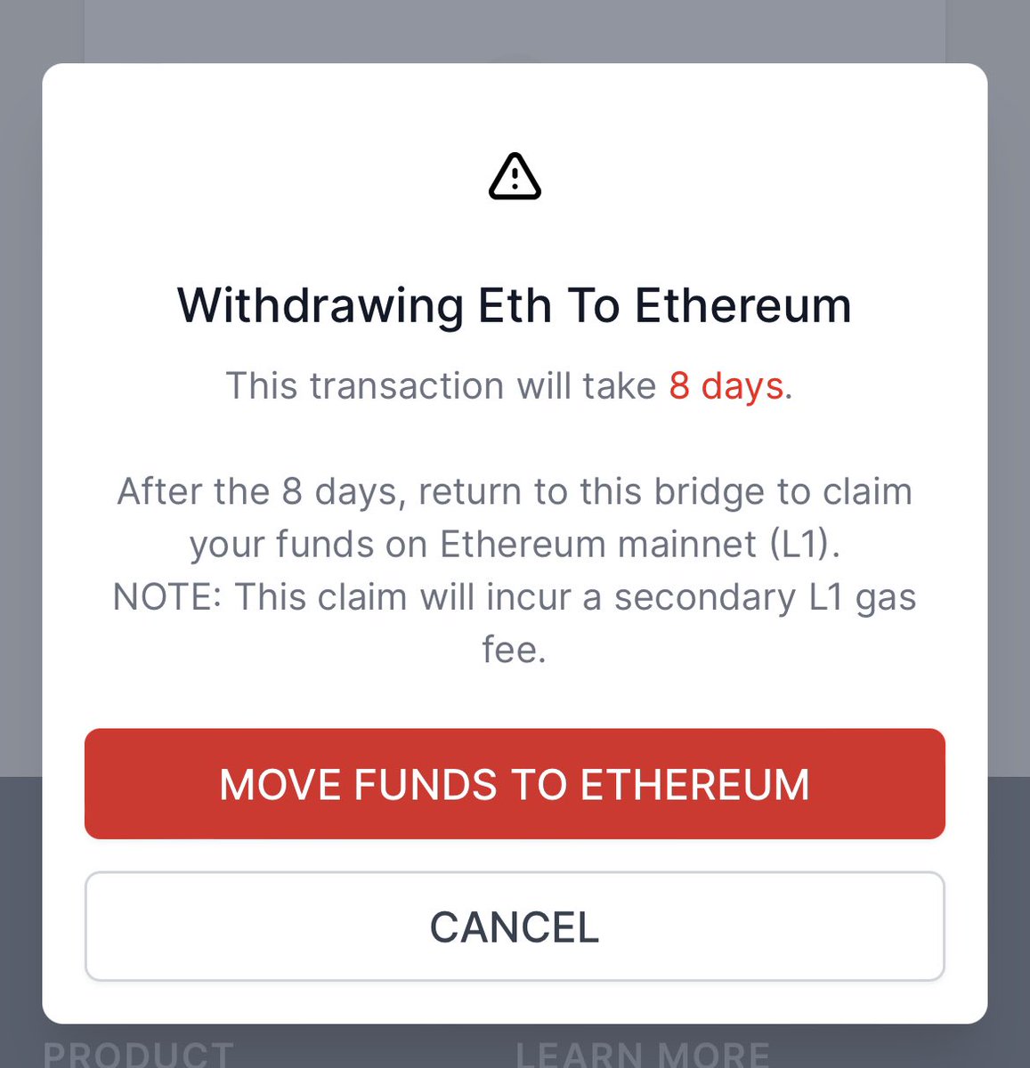 Wait…8 days??  Arbitrum Bridge got me messed up.