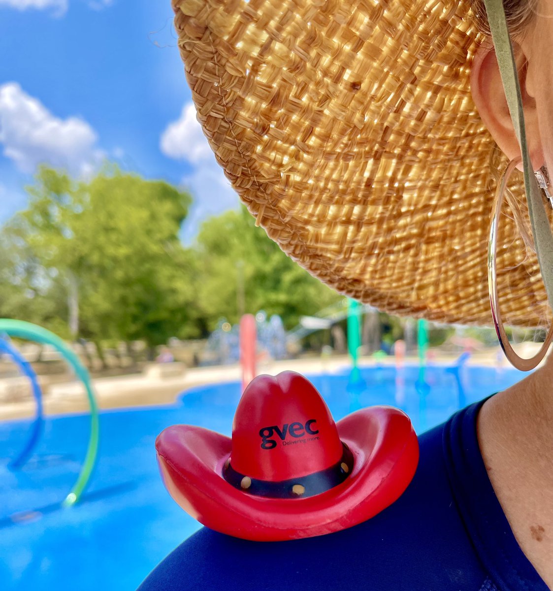 gvecliltex's tweet photo. It’s hotter than blue blazes today! #LilTex and G hangin at the @SeguinParks splash pad where it’s one shy short of blue blazes! ☀️☀️☀️ https://t.co/xxi4JMITDS