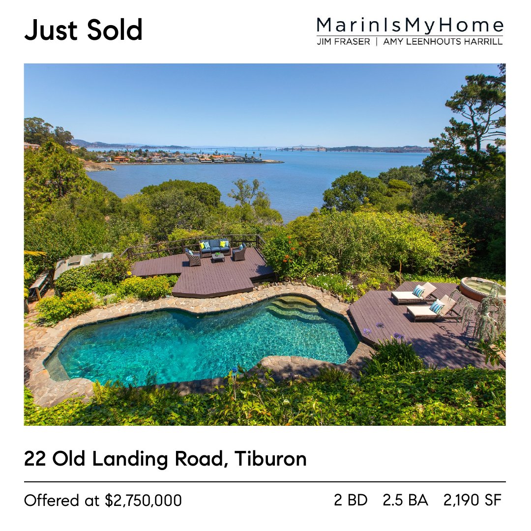 Just Sold by MarinIsMyHome!
Multiple Offers & Over Asking Price!
22 Old Landing Road, Tiburon
2 BR | 2.5 BA | 2,190 SF
Offered at $2,750,000
22OldLandingRoad.com