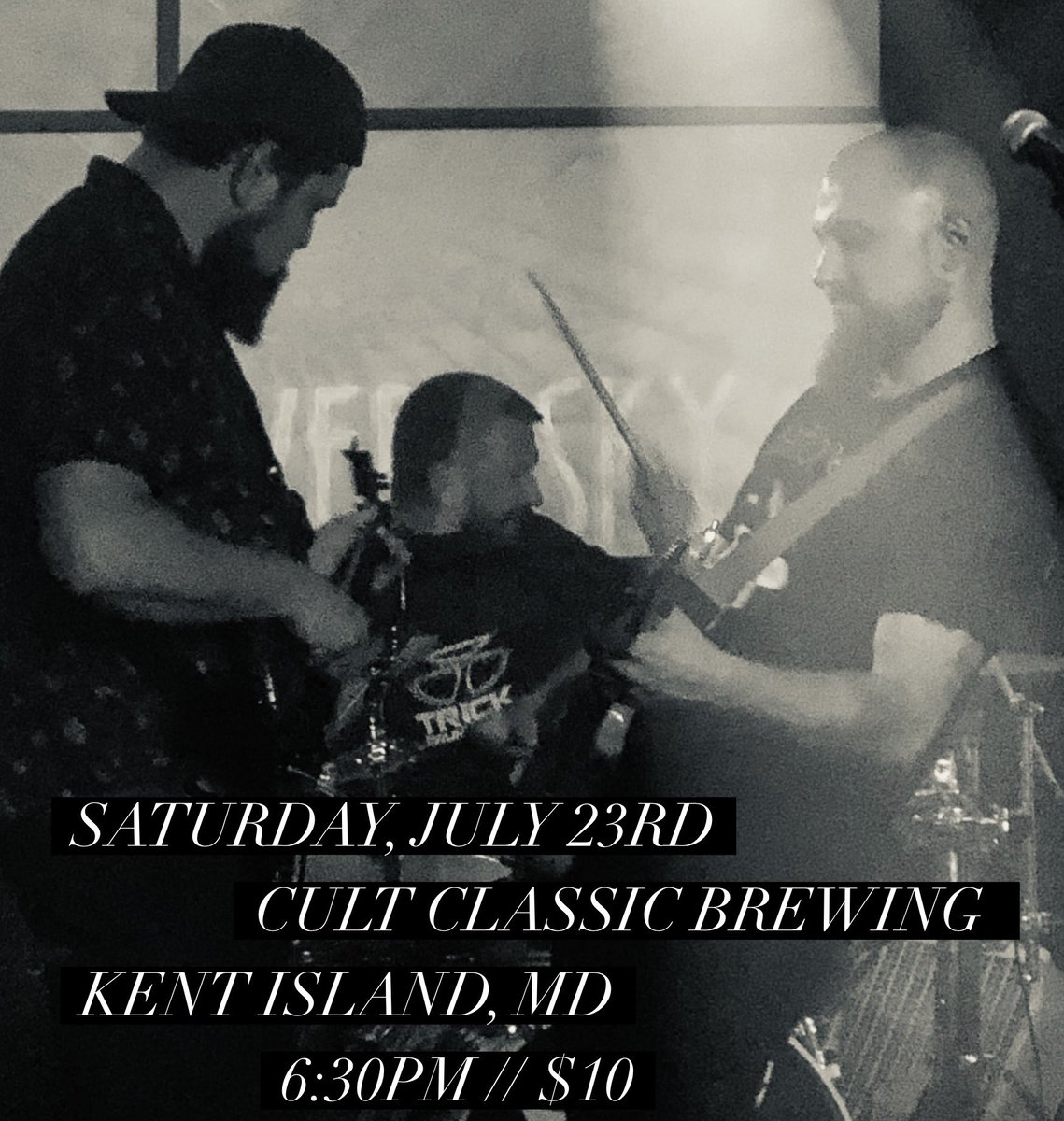 Saturday night at Cult Classic Brewing Company— we will be shredding it up, instrumental style…mostly. 

How’s that for a teaser?😏

It all starts at 6:30, only $10!

#cultclassicbrewing 
#veer
#prisonwife
#hollowedsky
📸 Debby Holman 
🎟 simpletix.com/e/veer-with-sp…