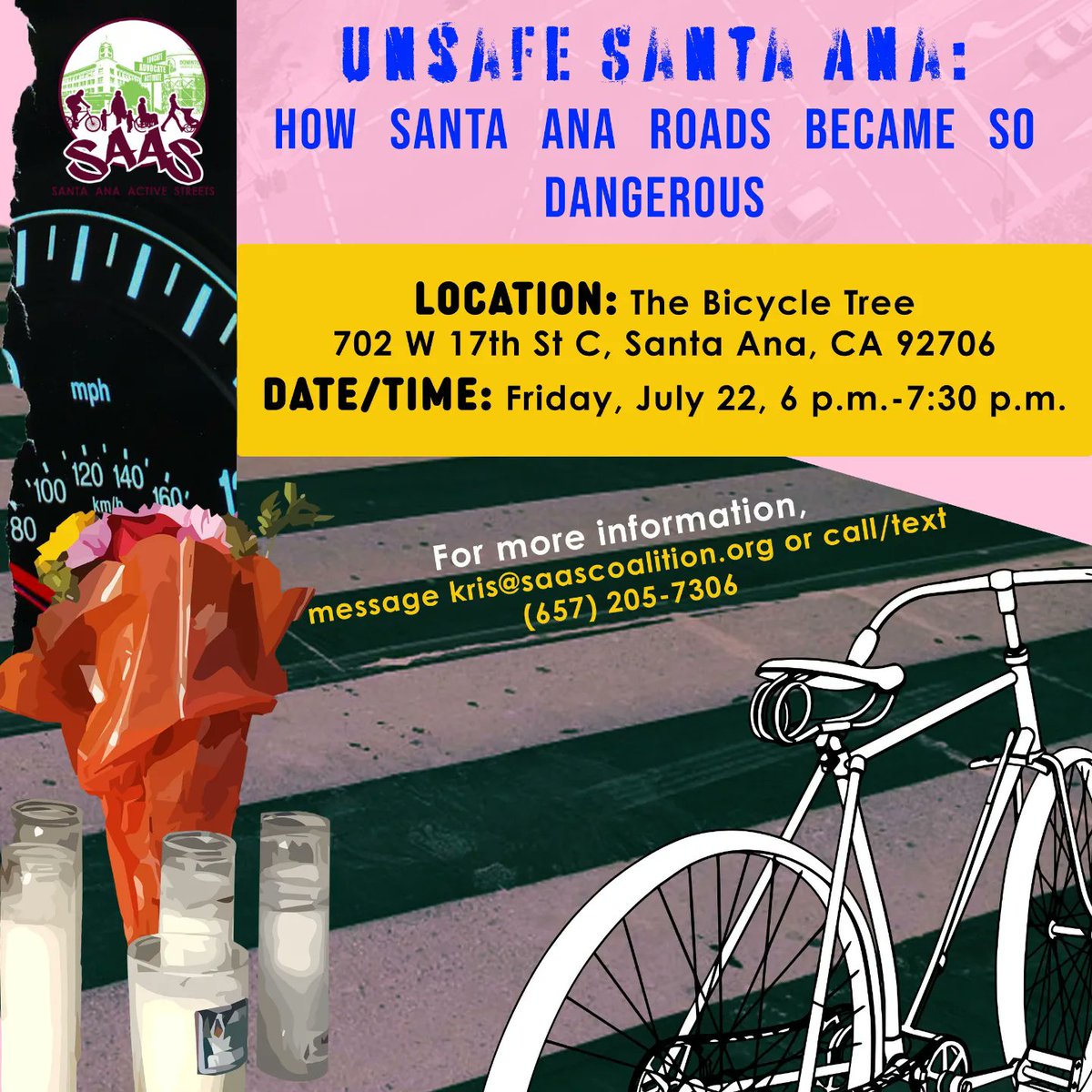 SAActiveStreets's tweet photo. We won't stop talking about this until people stop dying. We need a City and world where our most vulnerable road users, bicyclists, pedestrians, are more valuable than someone's high speed of travel. @GoHumanSoCal #gohumansocal https://t.co/ISOtspu8Vg