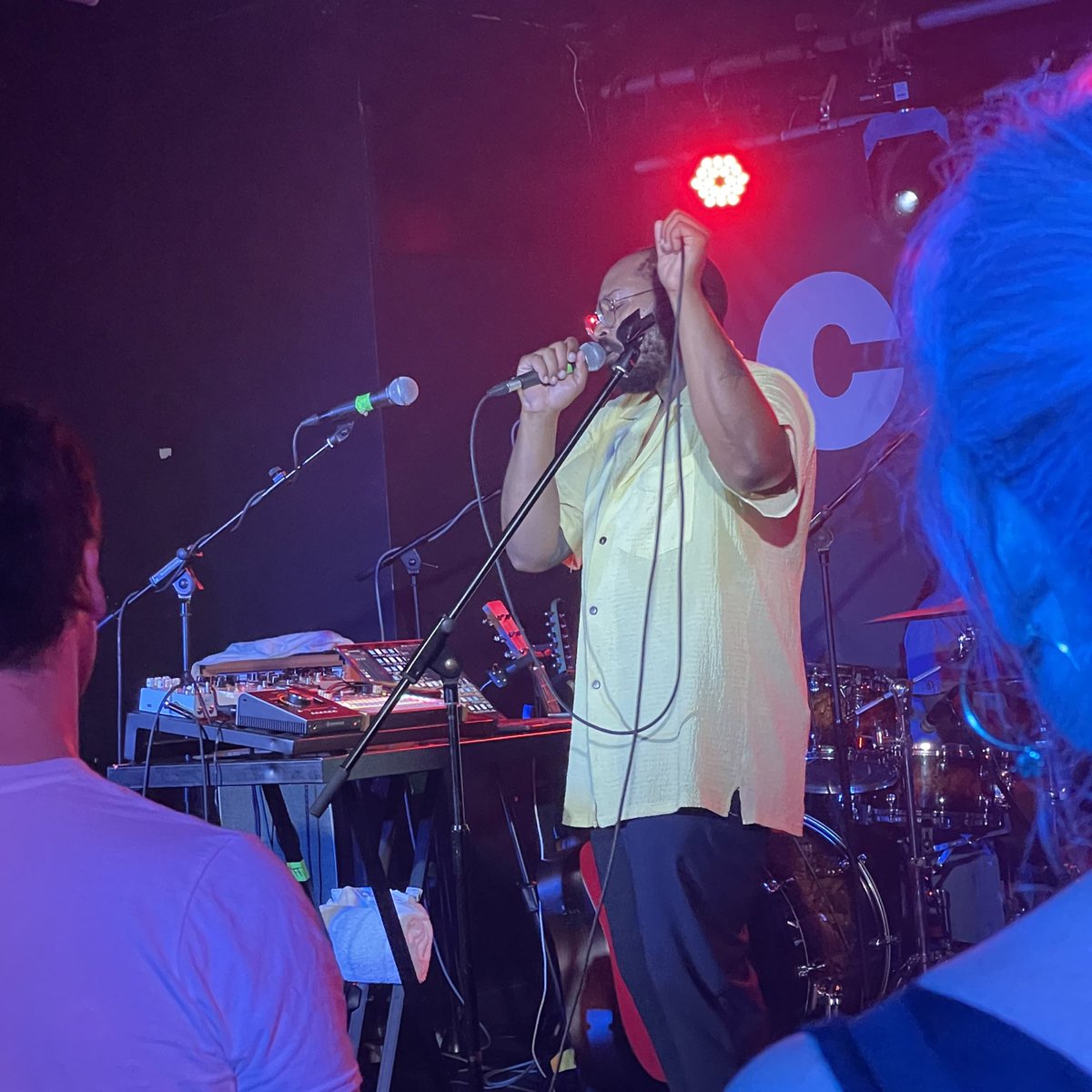 emlo803's tweet photo. My first gig in a long while, just amazing, incredible live band @Bartees_Strange @ClwbIforBach #cardiff https://t.co/8F8FcXUjuP