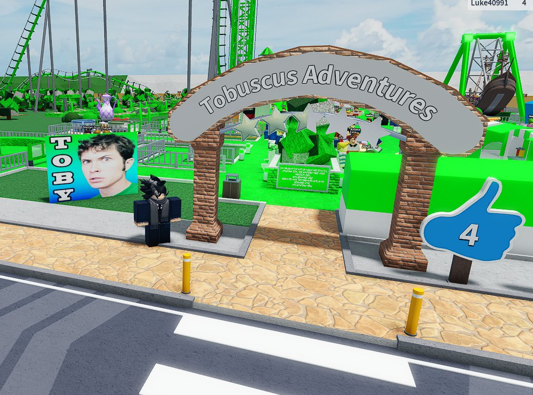 OfficialUCDC's tweet photo. @TobyTurner For days, I worked my blood, sweat and tears into this masterpiece of a theme park in Roblox, what are your honest thoughts of my Hard, Time-consuming, breathtaking, dedicated work that I've done? https://t.co/ipqQ4tdrUl