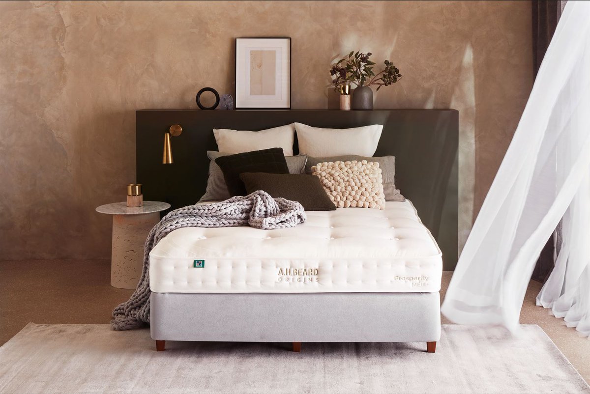 ParamountSleep's tweet photo. Fully Recyclable. Totally Blissful. Introducing the @AHBeardAU Origins collection! A truly sustainable mattress collection. See it first @lasvegasmarket - World Market Center event space # B200-02! #LVMkt #LasVegasMarket2022 #ParamountSleep #AHBeard #RecyclableMattress https://t.co/2JYuz0PiYx