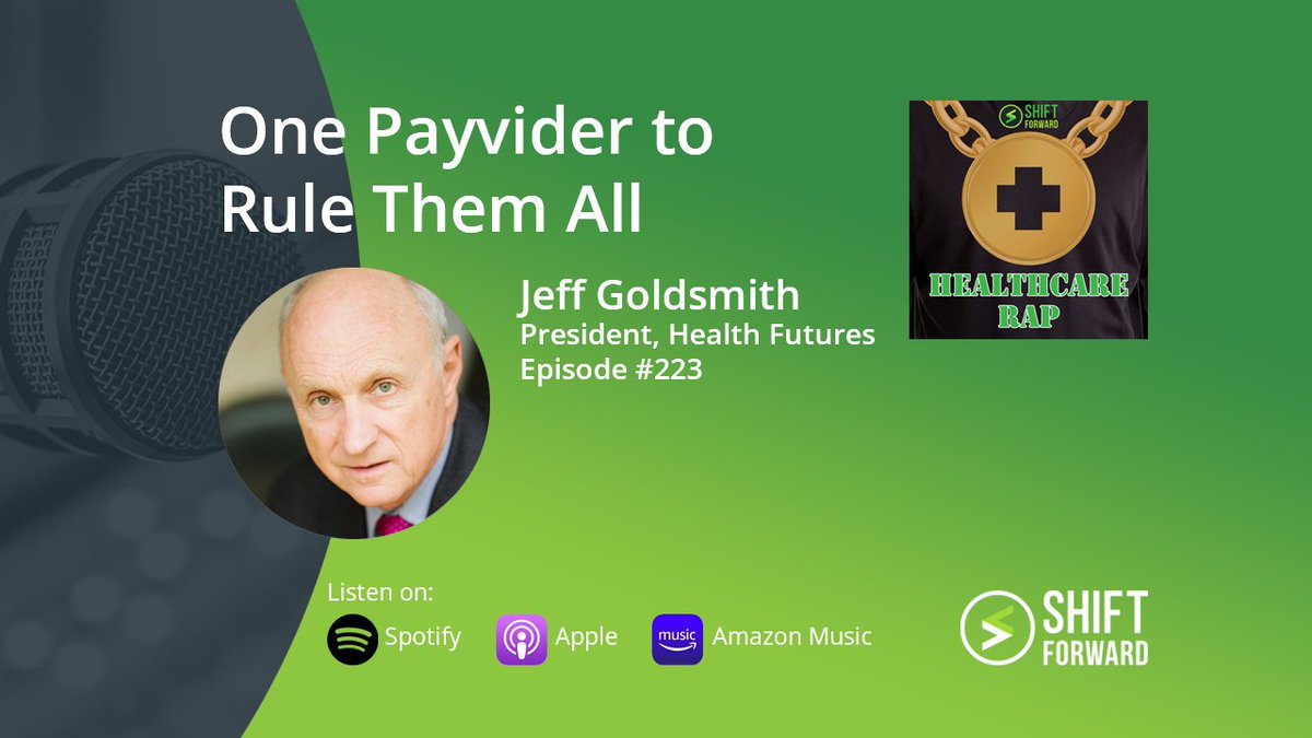 Jeff Goldsmith, author of some of the most detailed research on the @UHC-@Optum conglomerate, is in the house with @jaredpiano and guest co-host 
@jamesagardner to discuss the payvider’s approach to coopetition.

#consumerhealth