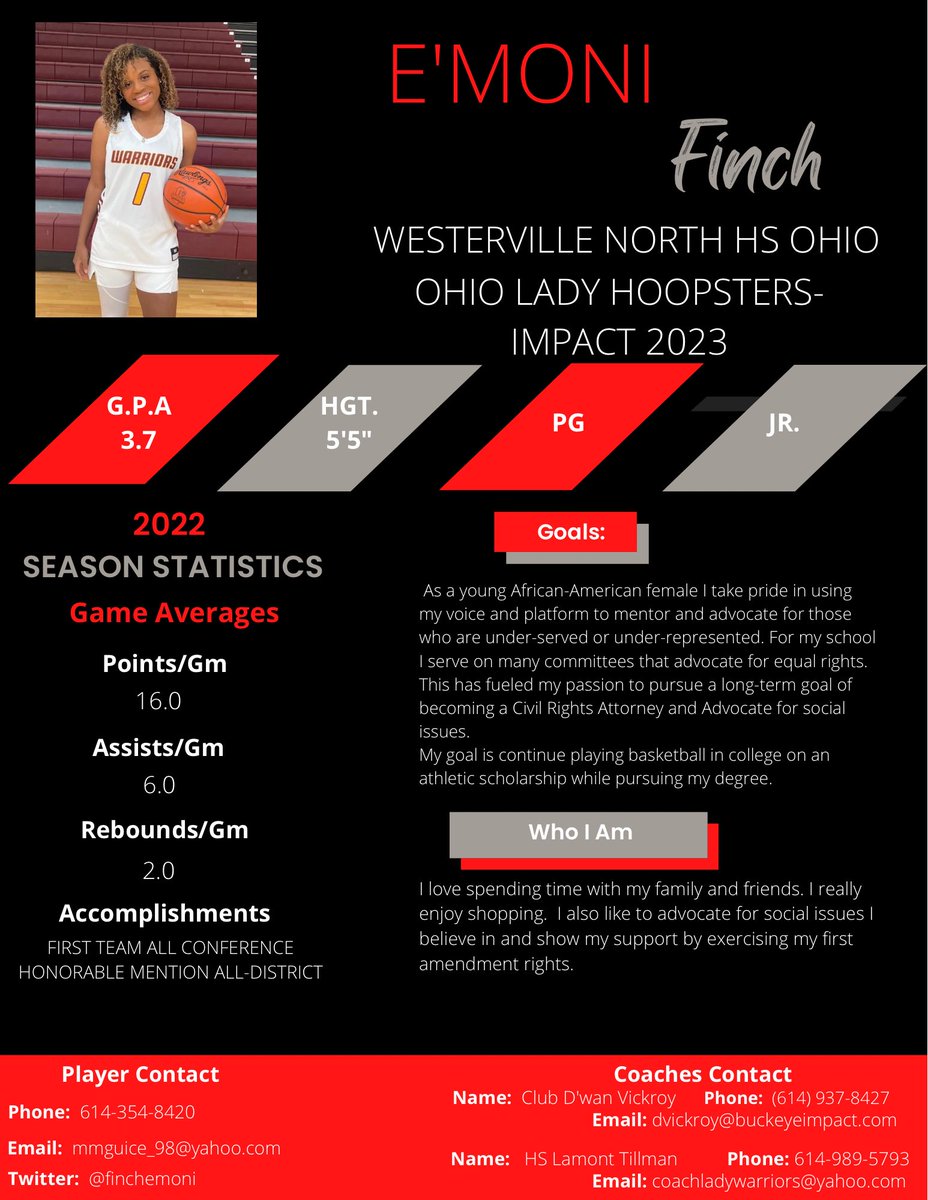 🚨🚨🚨
Fierce Competitor ✔️
Tenacious on ball defender ✔️
Has the ability to get downhill ✔️
Makes open shots ✔️
Good Teammate ✔️
Academically 🔒 in ✔️
Get to know <a href="/FinchEmoni/">E’Moni Finch</a>. You can check her out this week at War Games ATL and The Finale 🎯