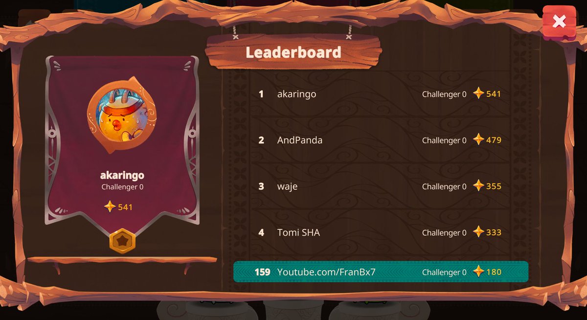 FranBx7's tweet photo. Primera vez en Challenger 😍 y ahora TOP 159. Vamos por más en #Axieinfinity #AxieOrigin #Axieinfinityes https://t.co/DGS73VPf99