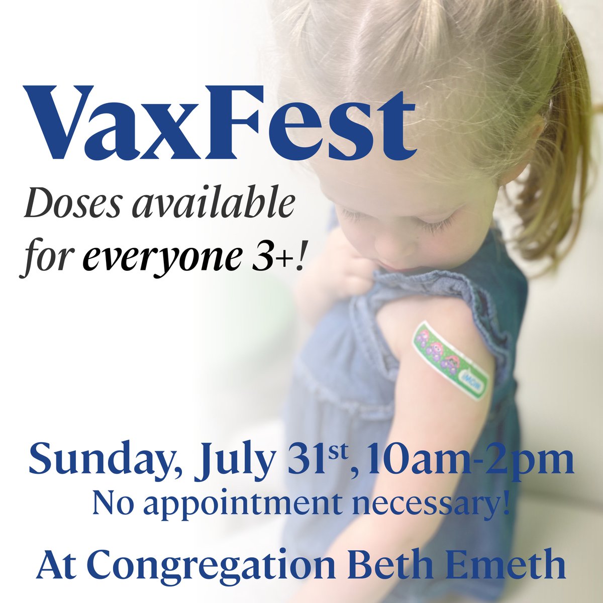 BethEmethVA's tweet photo. VaxFest July 31! Get your shots &amp; enjoy games and snacks with friends! Pfizer and Moderna vaccines will be available for everyone 3 and up. Outdoors if poss. Info/RSVP: https://t.co/DuD0BbWKa2. @PozezJCC @WJWeek @WalterAlcornFFX @JFGW @HerndonConnect @HerndonPatch @FairfaxTimes https://t.co/8UFo5YCrww