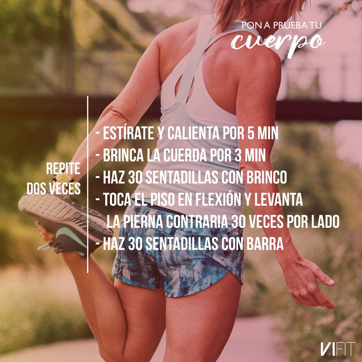 Rutina rápida para activar tu cuerpo 💪🏻🏃🏻‍♀️

Te compartimos esta rutina, rápida y sencilla de hacer, para activar tu cuerpo cuando te encuentres muchas horas sin actividad física.

#unetealreto y #cambiatuvida