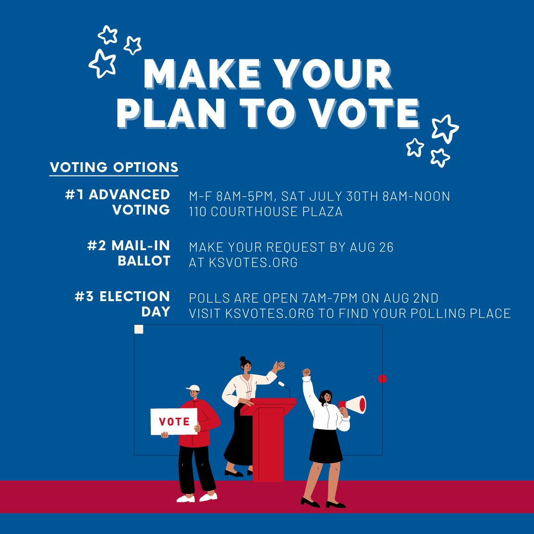 It is our priority to get folks out to vote in the August 2nd elections. We encourage you to make a voting plan. How will you cast your ballot?