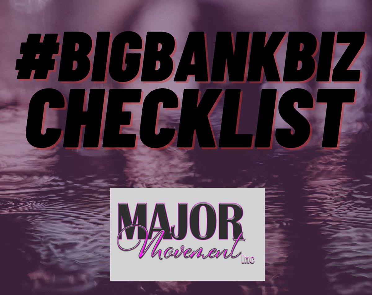 OUR #BIGBANKBIZ 💰💰💰 BUSINESS START-UP CHECKLIST 📝 HELPS U SUCCESSFULLY CREATE UR CORP ✔️ OR GIVE UR EXISTING ENTITY A 'TUNE-UP' 🛠⚙️ PURCHASE YOUR COPY TODAY!!! 🤑🤑 🏆📊 majormovementinc.com #mmi #marketing #promo #businessstartup #Entrepreneurship
