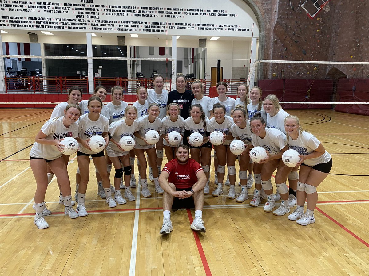 Nebraska Volleyball Camp was a success! ❤️ HUGE shoutout and thank you to <a href="/MlinarBraeden/">Braeden Mlinar</a> and <a href="/MadiKubik/">Madi Kubik Banks</a> for being the absolute best coaches! We got better these last three days because of you guys!! ❤️🏐🖤