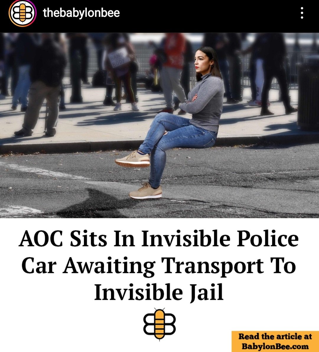 LexMarxDaSpot's tweet photo. @RepAOC #aocarrested 🤣🤣🤣 #invisiblehandcuffs https://t.co/AIF3AcktQO