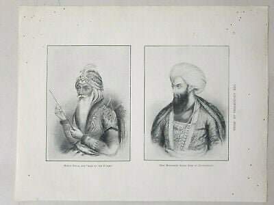 File:Illustration titled 'Maharaja Ranjit Singh reviewing his army'.jpg -  Wikimedia Commons
