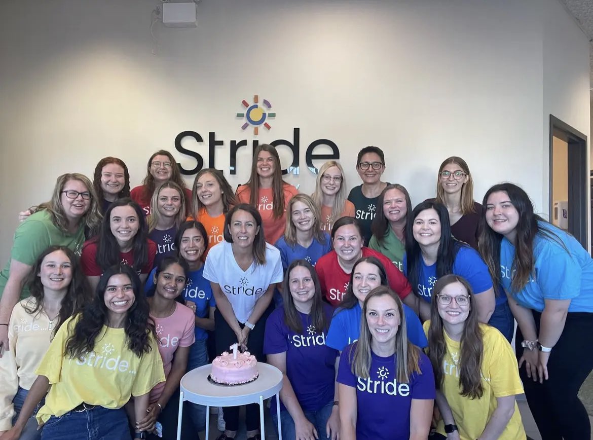 Today’s the day we celebrate the hard work and dedication of this entire team! 🥳 Happy 1st Birthday Stride Academy 🎂! Thanks for giving us a place where we have the privilege of changing the lives of children, youth, and their families every day! #ygk #aba