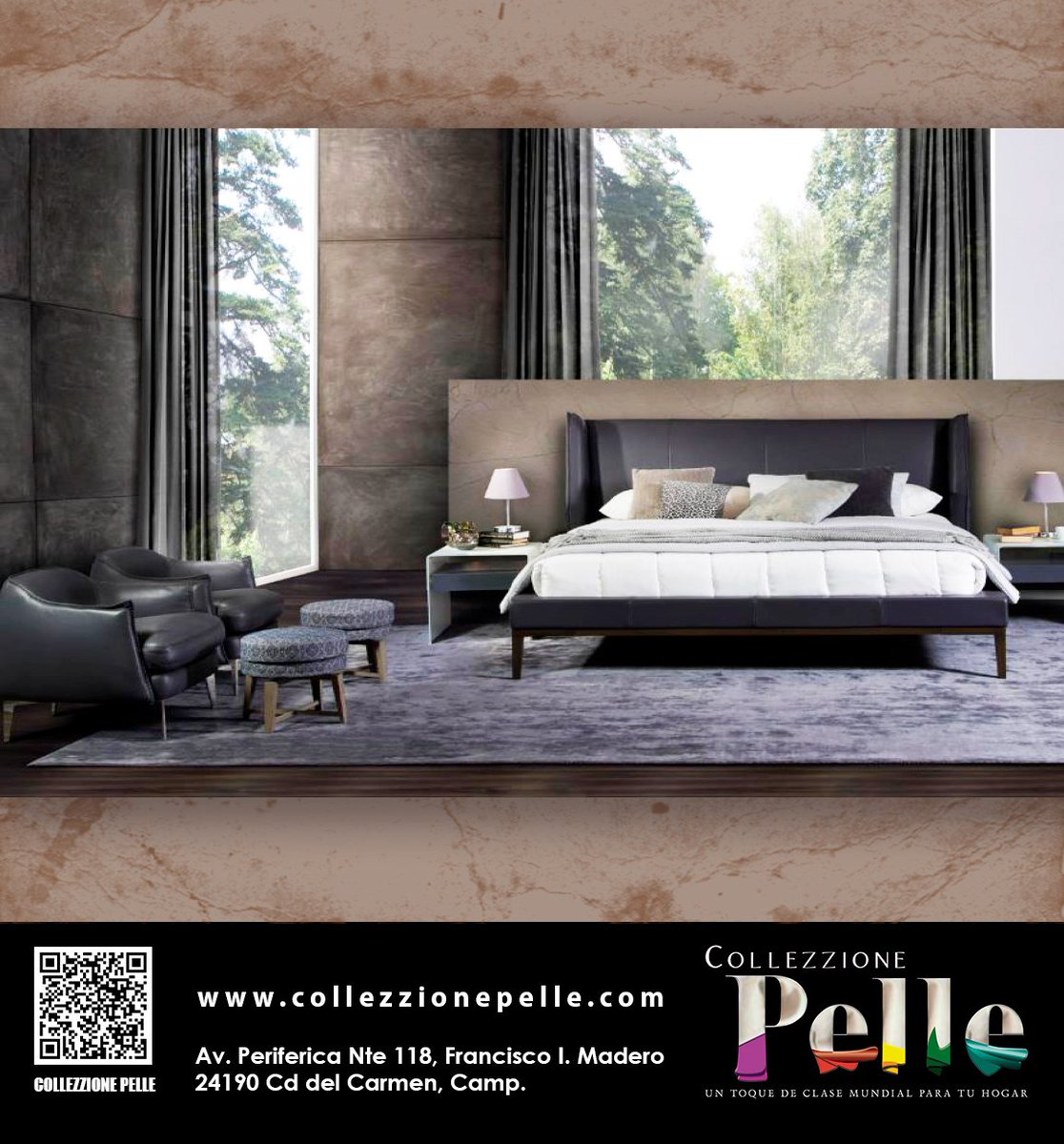 CollezzionePel1's tweet photo. COLLEZZIONE PELLE es el sitio que puede brindarte lo mejor en estilo de vida, como la bella recamara modelo Zurda, cuyas cualidades se reflejan tanto en lo estético, así como en lo duradero.
https://t.co/XRu7kSPwIH
#Muebleria #decoracioninteriores #Espacios #Cama #RECAMARAS https://t.co/RTWTXhbDCo