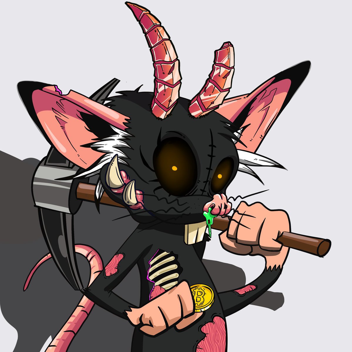 MutantMinerRats's tweet photo. Just got off a call with arguably the best artist in the space.

Our Rats have more traits than @CetsOnCreck, @okaybears and @Primatesnft 

I would have to post 5 sneak peeks a day to show them all so I’ll just wait for you guys to go shopping on secondary.

#BullishOnTheSwarm 🔥 https://t.co/HG3xN08Dbn