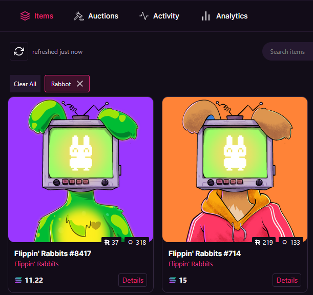 FlippinRabbits's tweet photo. What a community we have! 2 out of 64 in our collection for Rabbot trait 👀

Rabbot trait gives you revenue share from our Rabbots when we start to out source 🥕

When will you join the Meadow???

#JustFlipIt https://t.co/xU7f2YiXYV
