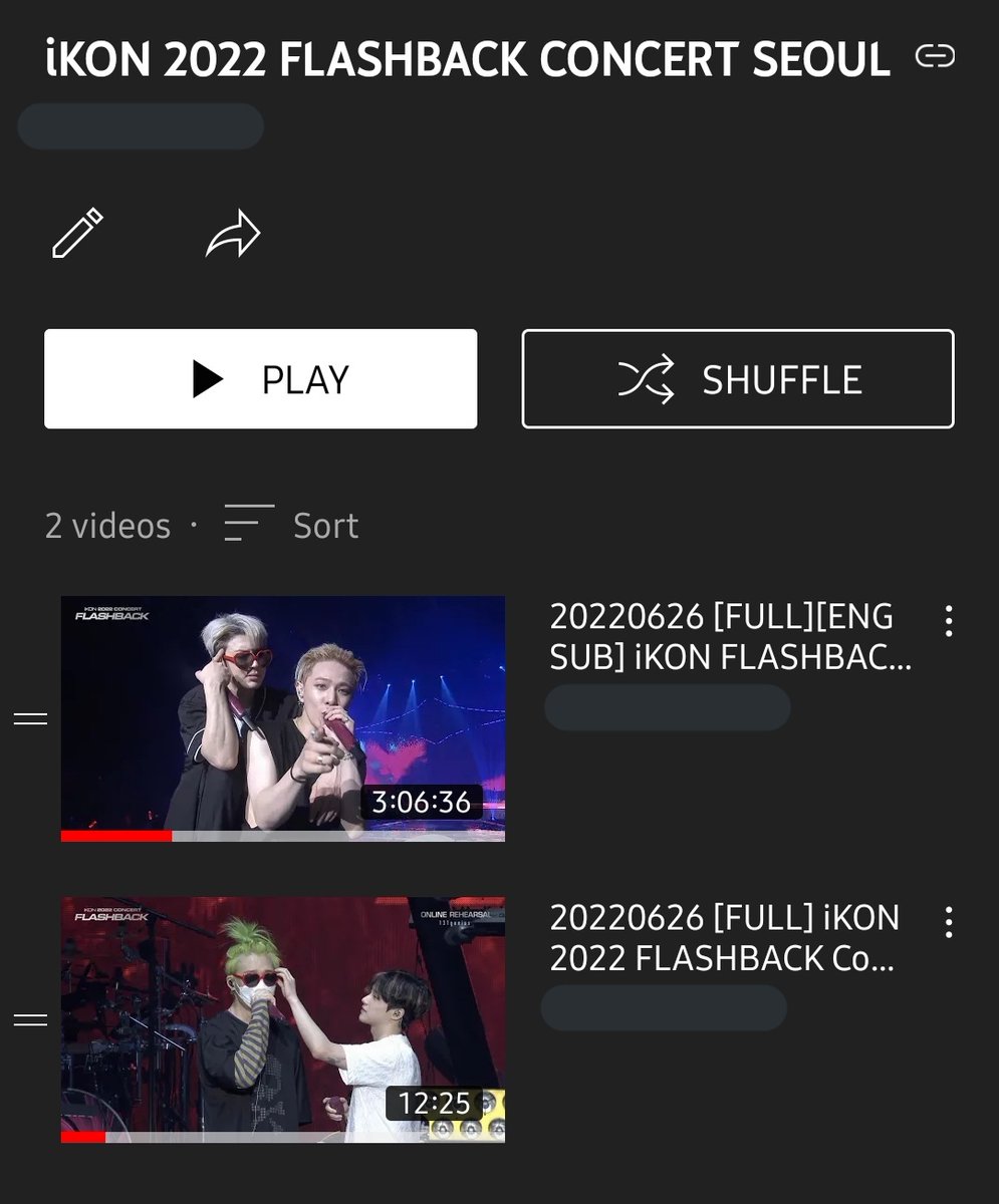 20220626 iKON Flashback Concert
[FULL] [ENG SUB] [HD/4K]

Whoever wants to watch/rewatch the iKON 2022 Flashback concert in Seoul and Online Rehearsal; link to the YouTube playlist is in my Twitter bio (it's unlisted). Enjoy! 👏

#iKON #아이콘 #iKONCERT
