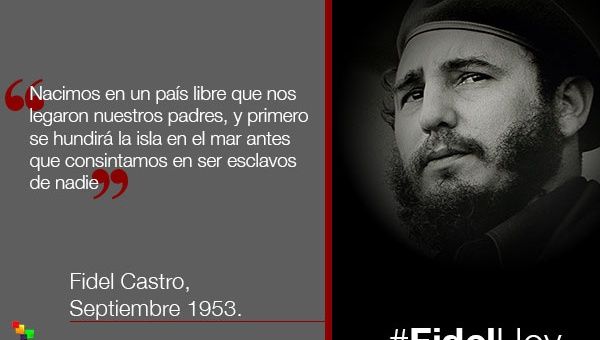 PMh0EhaqhNSF16y's tweet photo. Estas palabras fueron expresada por nuestro Comandante en Jefe hace 69 años y su vigencia seguirá presente mientras exista un revolucionario decidido a ofrendar su vida por una #Cuba libre y soberana. #CubaPorLaPaz. https://t.co/VBCImNlnGL