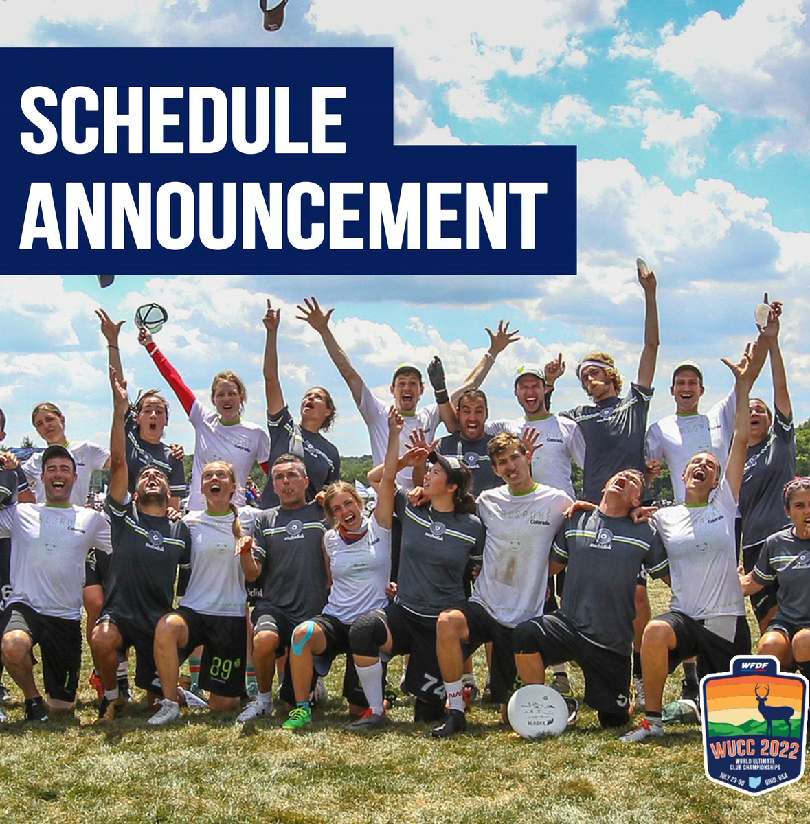 It's here!!! Full #WUCC2022 Schedule, Team Rosters, Opening Game Details, and more. 

📋: bit.ly/3OpuJmi

Find your team, games, and roster info all here, thanks to <a href="/WorldFlyingDisc/">World Flying Disc Federation (WFDF)</a>!

📸: <a href="/UltiPhotos/">UltiPhotos</a> 

#WorldChampionships #flyingdiscsports
