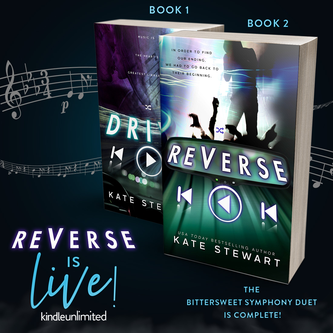𝐑𝐄𝐕𝐄𝐑𝐒𝐄 by USA Today Bestselling author Kate Stewart is LIVE! This is a steamy, star-crossed lovers, rockstar romance with all the feels! Grab book #1 𝐃𝐑𝐈𝐕𝐄 here: buff.ly/3axrk6z Grab book #2 𝐑𝐄𝐕𝐄𝐑𝐒𝐄 here: buff.ly/3yNNc6i