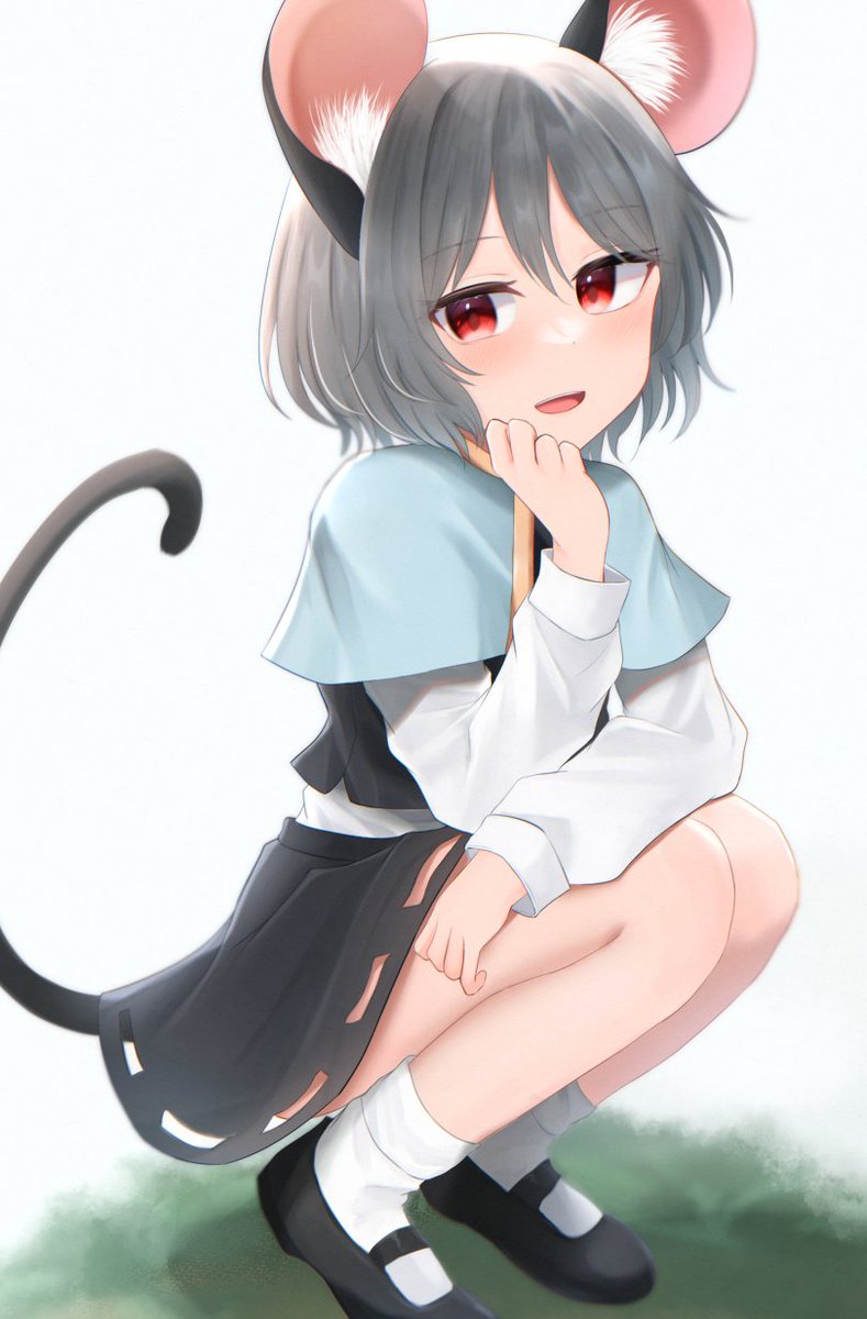 nazrin 1girl animal ears tail solo mouse ears mouse tail red eyes  illustration images