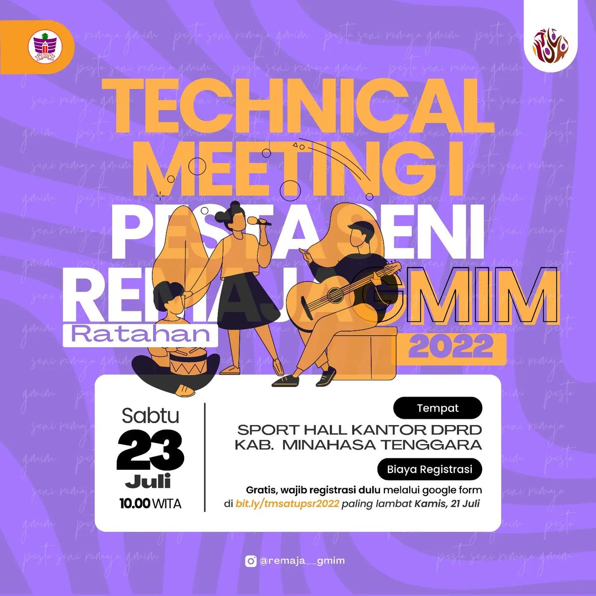 Pendaftaran TM 1 PSR 2022 GRATIS. Jangan lupa neh wajib daftar dulu via google form sesuai informasi flyer di bawah 😉

bit.ly/tmsatupsr2022

#psrgmim2022
#remajagmim