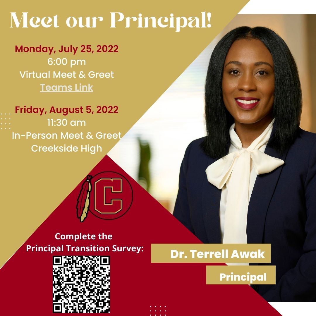 Creekside High (@creekside_high) on Twitter photo Seminoles: Come meet our new Principal <a href="/DrTAGAwak/">Dr. Terrell Awak</a>!
bit.ly/3v4E5Nt <a href="/DrTamaraCandis/">Dr. Tamara Candis</a> <a href="/Franchesca_Warr/">Franchesca Warren</a> <a href="/KimberlyRDove/">Kimberly R. Dove</a> <a href="/parents4edu_SF/">South Fulton Parents</a> Seminoles: Come meet our new Principal <a href="/DrTAGAwak/">Dr. Terrell Awak</a>!
bit.ly/3v4E5Nt <a href="/DrTamaraCandis/">Dr. Tamara Candis</a> <a href="/Franchesca_Warr/">Franchesca Warren</a> <a href="/KimberlyRDove/">Kimberly R. Dove</a> <a href="/parents4edu_SF/">South Fulton Parents</a>