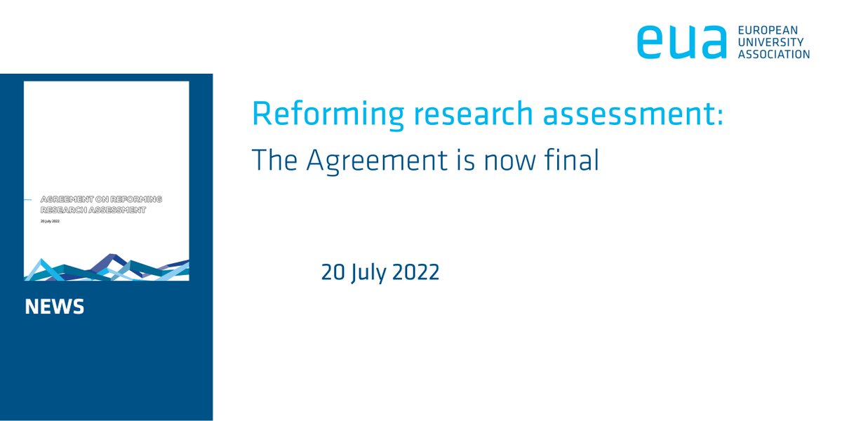 #ReformingRA: Final version of agreement reached after 6 months of co-creation with ➕350 organisations from more than 40 countries. Read it here 
🔗bit.ly/3ocwBEb

Involved in #ResearchAssessment? Then consider signing the Agreement and joining the Coalition!
#Research