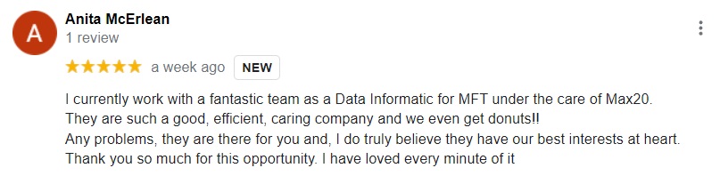 max20_Projects's tweet photo. A lovely new review from last week ...

#max20 #feedback #nhs https://t.co/0wuX2t2mUx