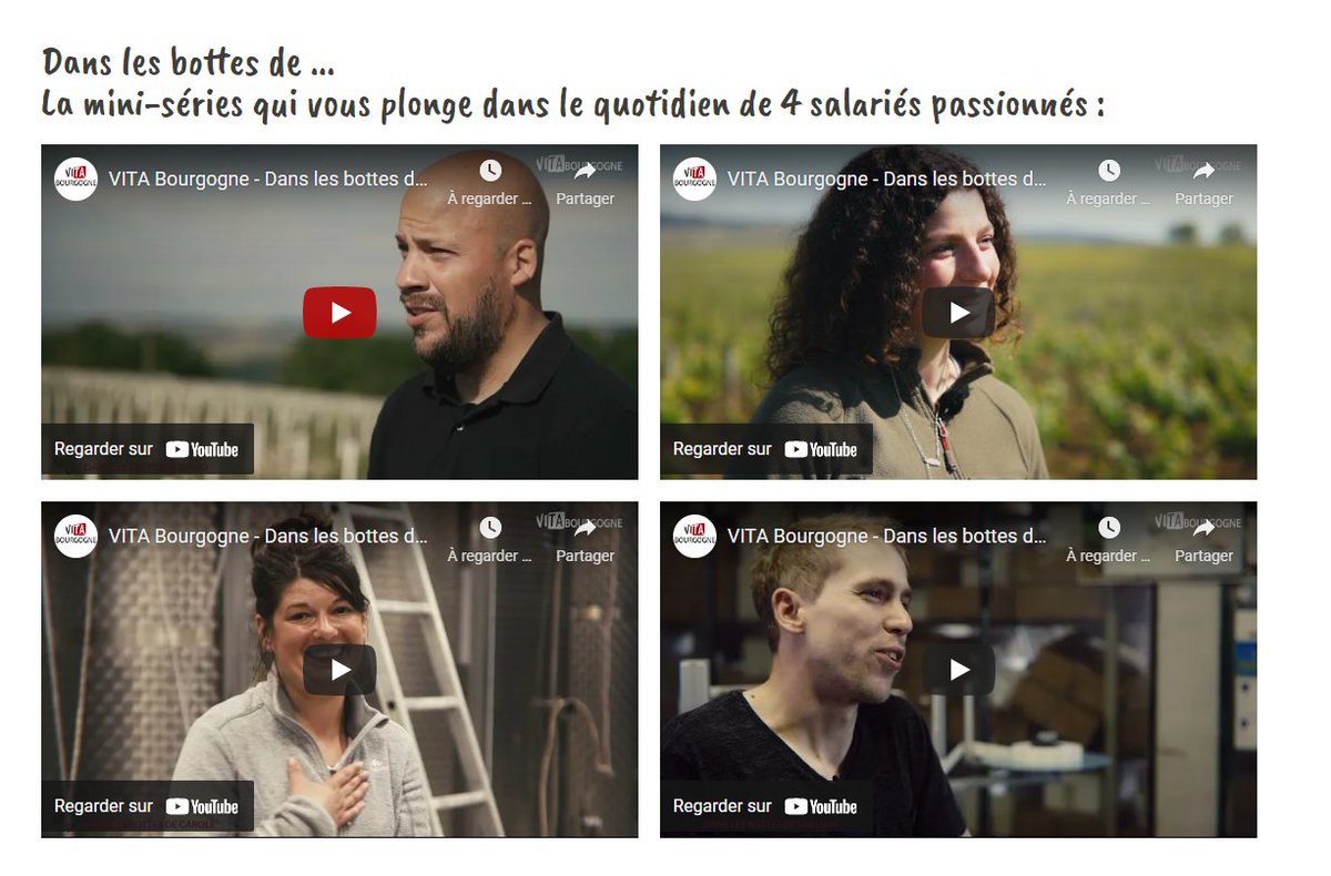 [#VendangesBFC2022] Partez à la découverte des métiers de la vigne ... @poleemploi_bfc <a href="/VitaBourgogne/">VITA Bourgogne</a> et l'Anefa vous proposent un large panel de vidéos métiers 📹 Accédez aux différents liens ➡️ vu.fr/pnkj