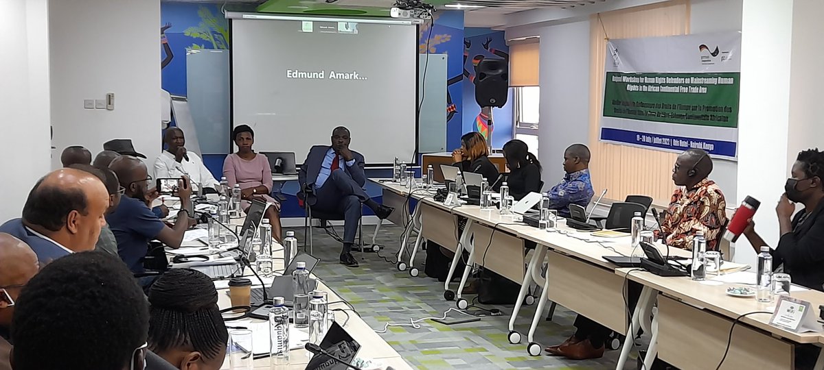 Interesting panel discussion on synergising AfCFTA and human rights, happening now at HRDs workshopin Nairobi, Kenya. <a href="/IHRDAfrica/">IHRDA</a> <a href="/GayeSowe/">Gaye Sowe</a> #HRDAFCFTA <a href="/mukundigeorge/">George Mukundi</a> <a href="/Salima_SN/">salima namusobya</a> <a href="/AfCFTA_Strategy/">AfCFTA Strategy & Implementation</a> <a href="/ISERUganda/">ISER Uganda</a>